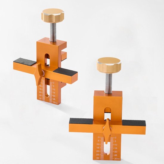 Heavy Duty Cabinet Deur Installatie Tool, Kast Deur Monting Jig met Snelle en Eenvoudige Installatie, Geschikt voor 7-40mm Dikte Hout Board — afbeelding 3