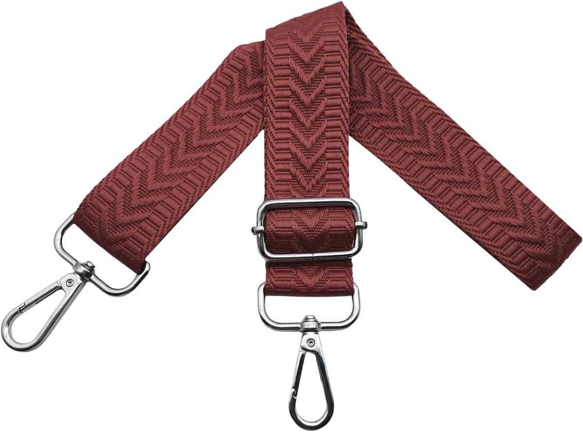 Tasriemen om te wisselen, verstelbare schouderriem voor tassen, brede 3,8 cm, schouderriem met zilveren karabijnhaak, riem voor dames, handtas, crossbody, kleurrijk, U