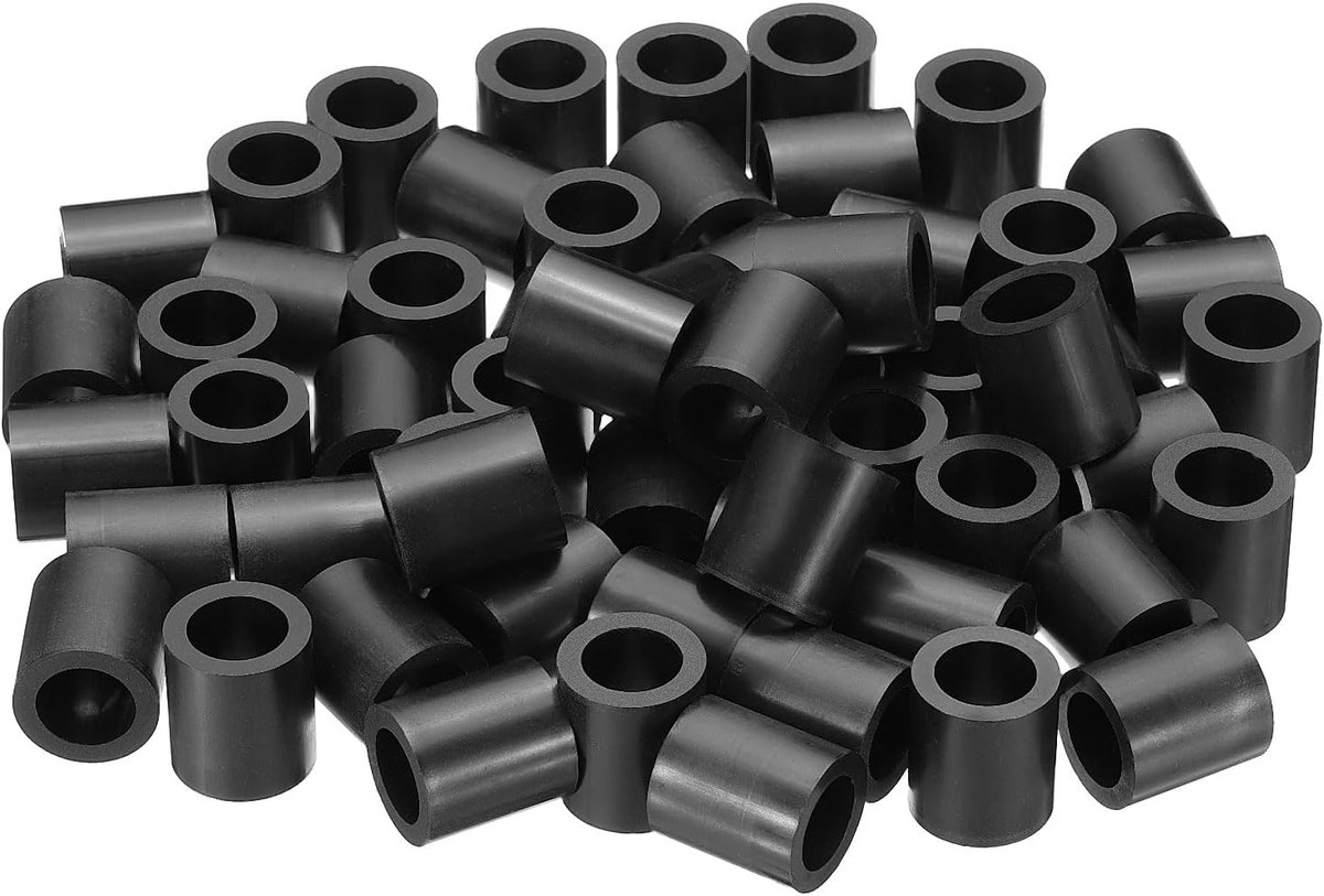 Ronde stopcontacten ABS afstandhouders sluitring, 60 stuks 12,2 mm ID, 18 mm OD, 20 mm lengte zonder schroefdraad, schakelaar en houder afstandhouders hardware voor M12 schroeven
