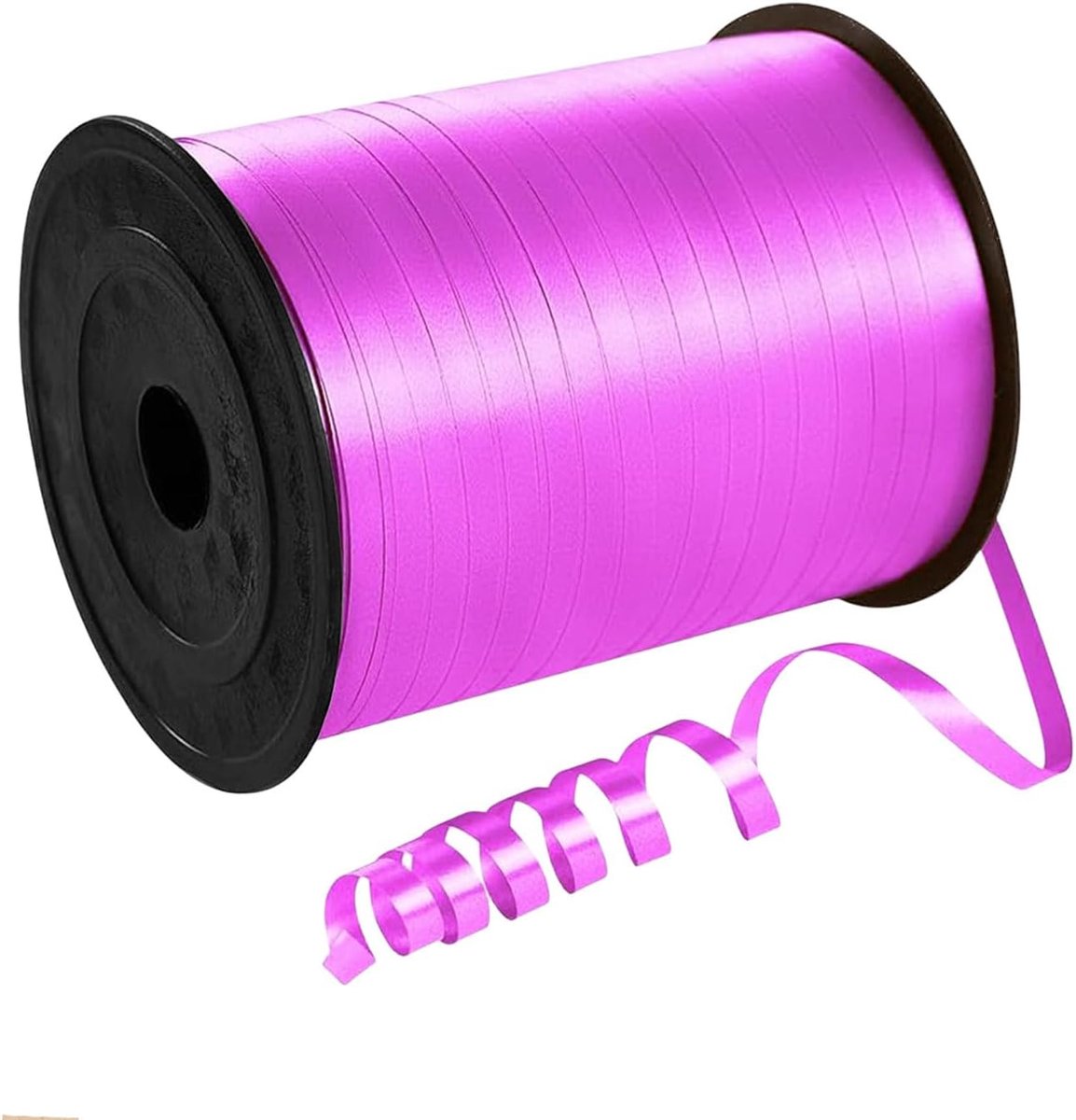 Linten (rozerood, effen kleur) Felroze lint voor ballon, 500 yard krullint touw voor ballonnen lint en gewichten, 5mm ballonnen snaar linten voor cadeauverpakking inpaklint