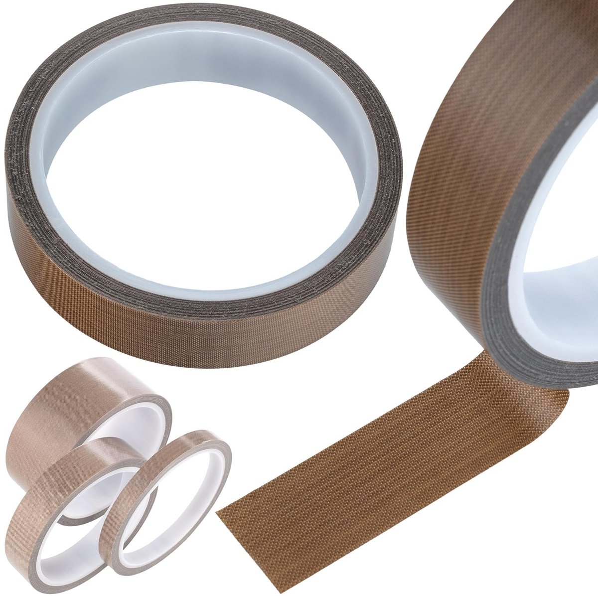 Teflon tape 0,18 mm – hittebestendige PTFE-coating | -70 °C tot +300 °C, 40 mm x 10 m | isolatie & bescherming voor lasapparaten | industriële benodigdheden