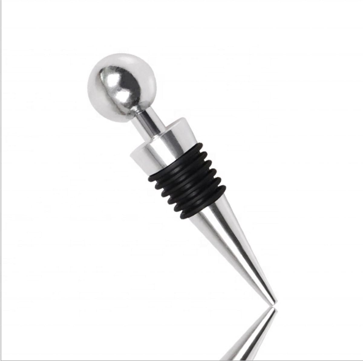 Wijnstopper 2x - Vacuümsealer - Zilver - Langere wijnversheid - SnelShoppen