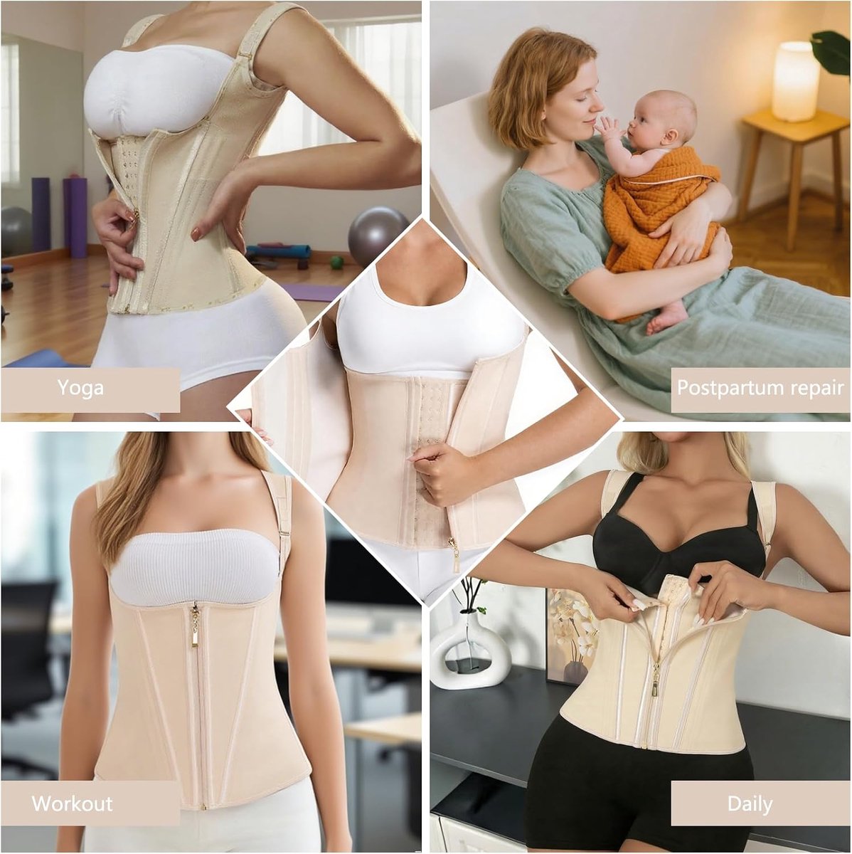 Trainer dames korset shapewear voor buikweg, buikweggordel body shaper corsage met latex vormende taille en buik | sportgeschikt, dagelijkse training