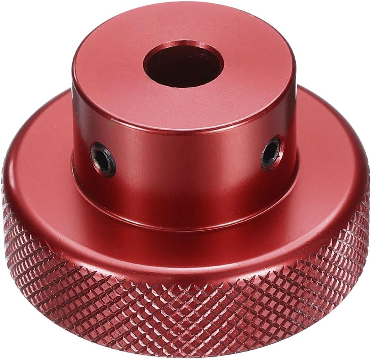 Aluminium knop 40 mm OD 8 mm gat knop voor freesmachine aluminium knop voor machieedschap met sleutel en 2 schroeven voor draaibank, rood