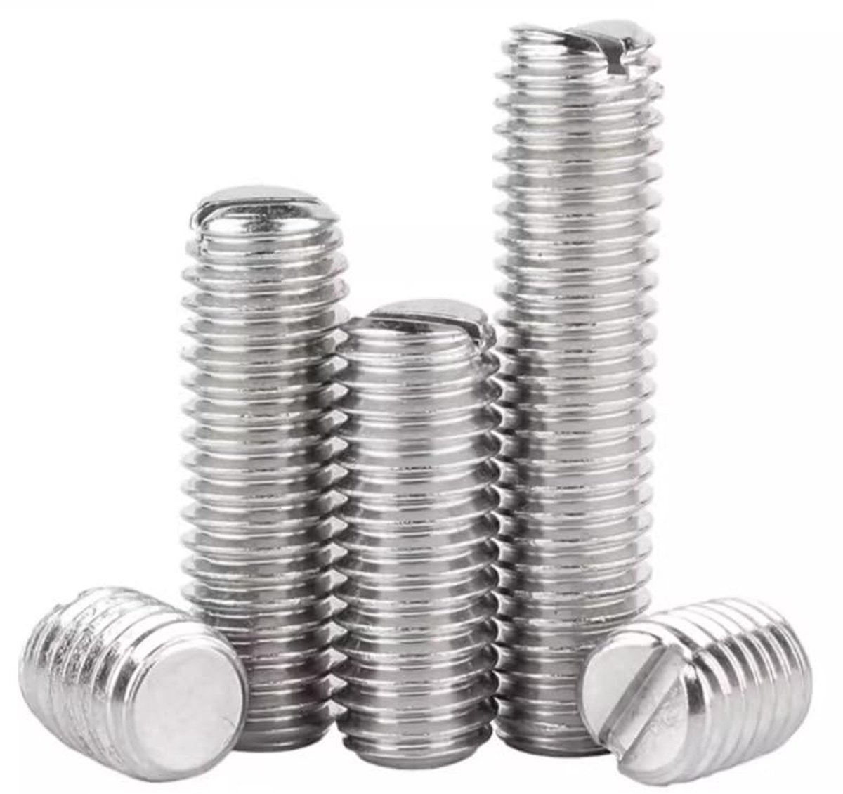 stelschroeven 304 roestvrij staal schroefdraadpennen zonder kop machineschroeven M6 x 6 mm (10 stuks)