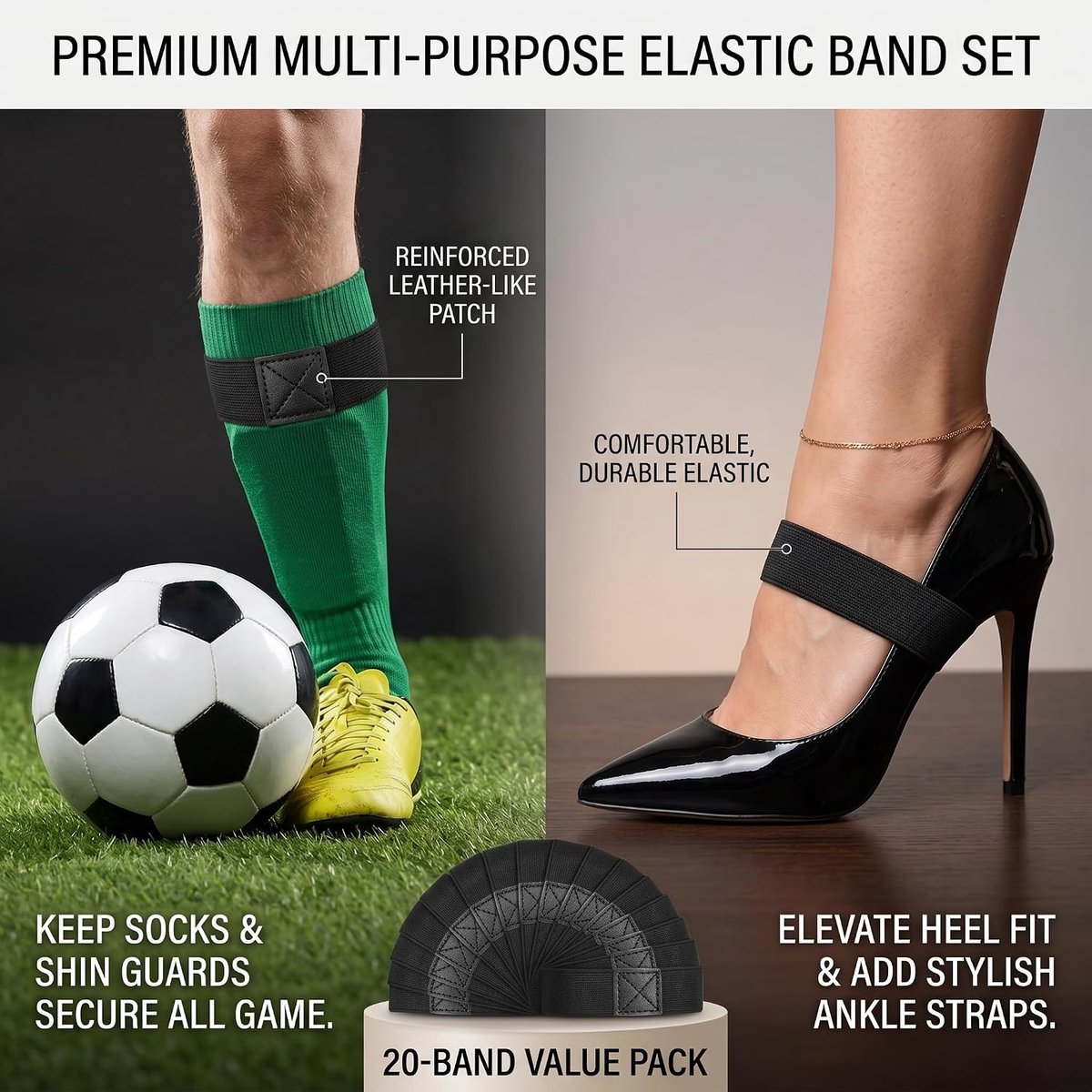 16 stuks Veters Fixeerband, Anti-Losse Houder voor Voetbalschoenen, Elastische Veters Fixeerband voor Sport- en Hoge Hak Schoenen, Veilig en Comfortabel