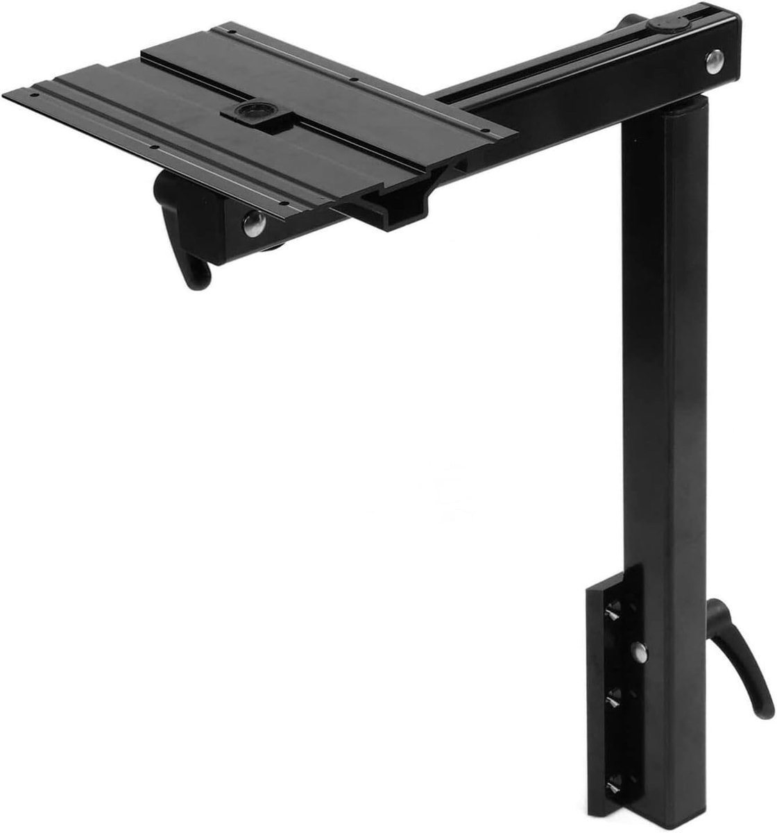 Tafelpootsysteem, afneembaar, 360 graden draaibaar, zwarte poot, roestvrij staal, gemakkelijk te installeren, tafelpoot-set voor T5, T6, caravans, campers en boten