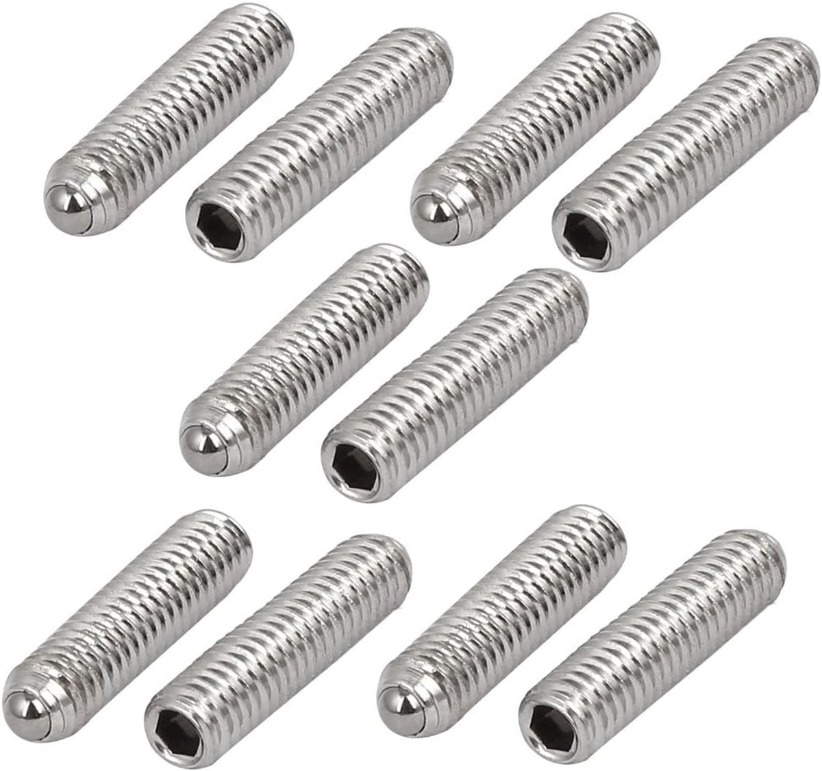 M4x16mm 304 Rvs Lente Hex Socket Kogelpunt Grub Set Schroeven 10 stks