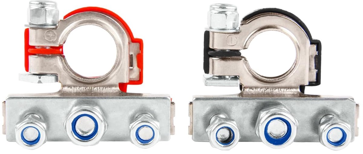 accuklemmen autobatterij connector kabelschoenen 12v 3 keer voor auto van boot camping car caravan