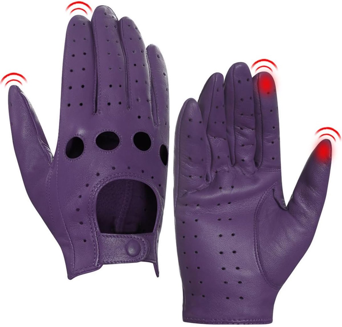 Handschoenen lamsvel rijhandschoenen GL009EUA