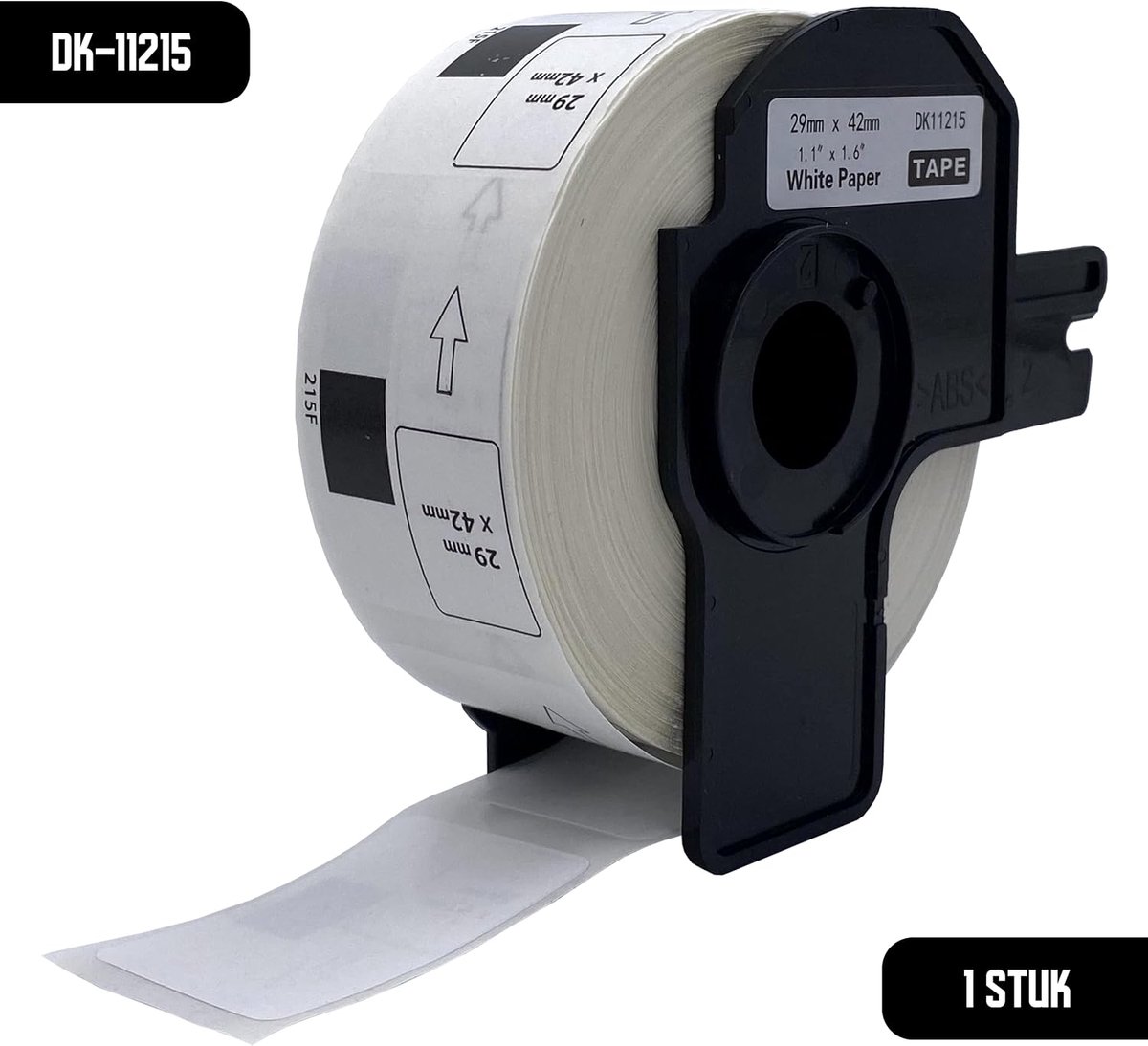 Etiketten DULA Brother DK-11215 - 29 mm x 42 mm - Wit - Geschikt voor verzendetiketten - SnelShoppen