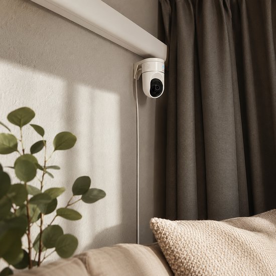 Eufy 2K Indoor Camera Wandbeugel - Muurbeugel - Wandhouder - Beveiligingscamera Beugel - Pan & Tilt Camera Mount - Binnencamera Houder - Witte Camera Bevestiging - Wit — afbeelding 5