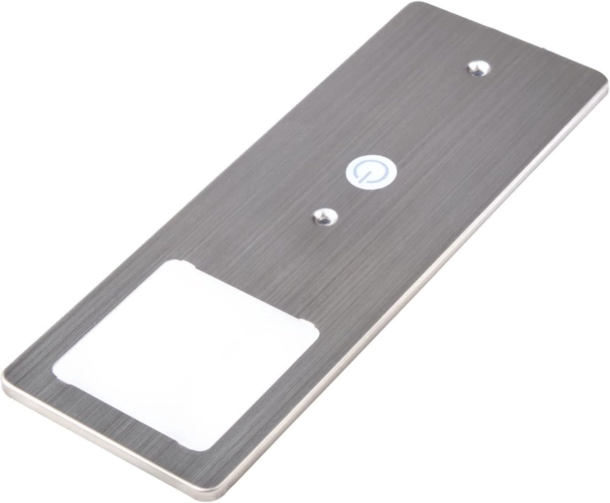 kalb | LED under-cabinet armaturen roestvrij staal geborsteld 5W- zeer platte keuken armatuur met touch dimming functie inbouwspot, selectie:Set van 1 neutraal wit