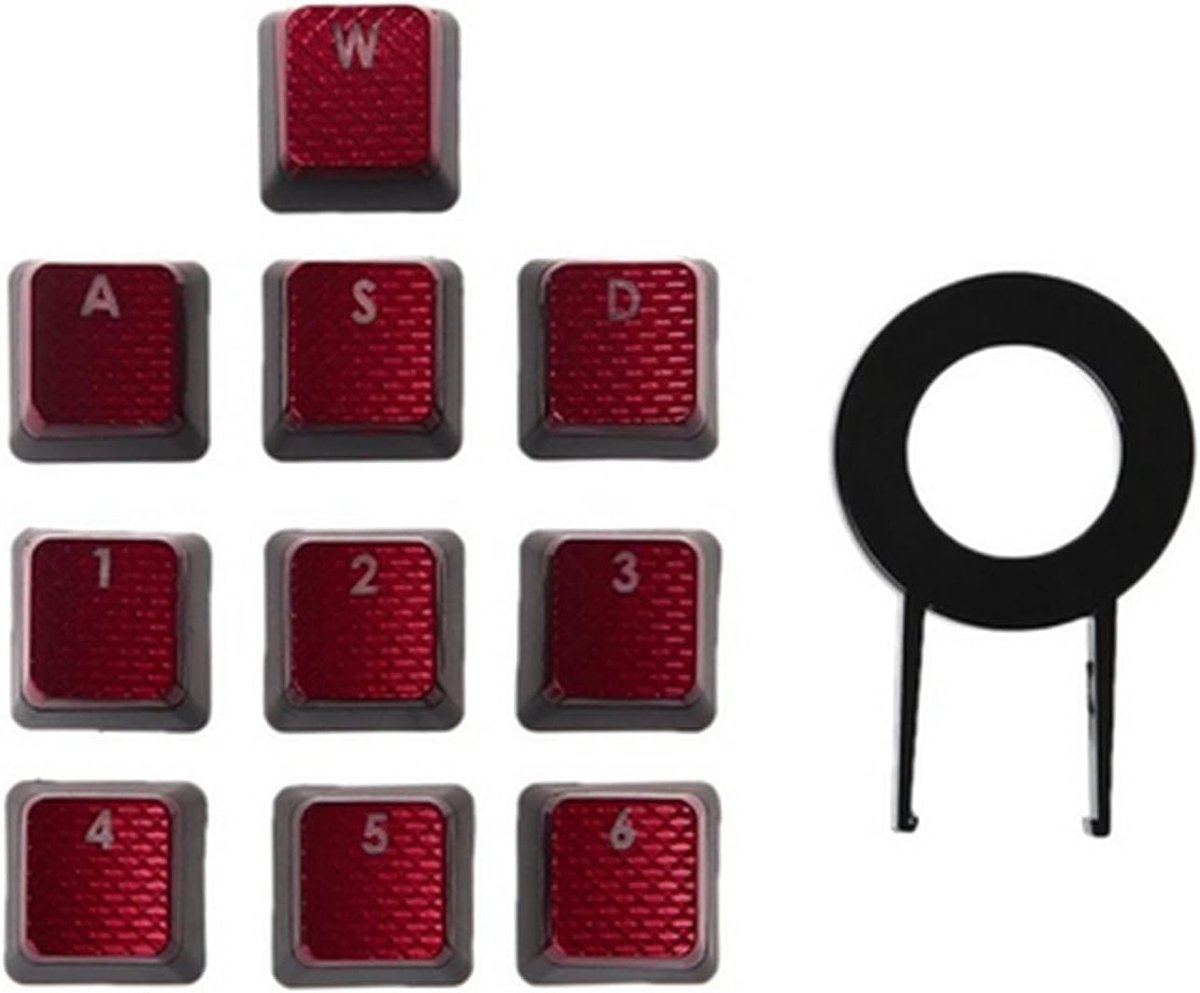 10 stuks vervangende keycaps voor Corsair K70 K65 K95 G710 RGB Strafe Mechanische Toetsenborden (Rood)