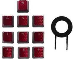 10 stuks vervangende keycaps voor Corsair K70 K65 K95 G710 RGB Strafe Mechanische Toetsenborden (Rood)