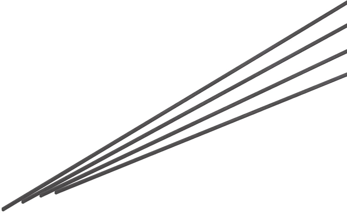 Koolstofvezelstang 1 mm x 400 mm carbonstang voor RC-vliegtuigen, doe-het-zelf, draak, quadcopter-vleugelbuizen, reparatieset voor armen, verpakking van 30 stuks