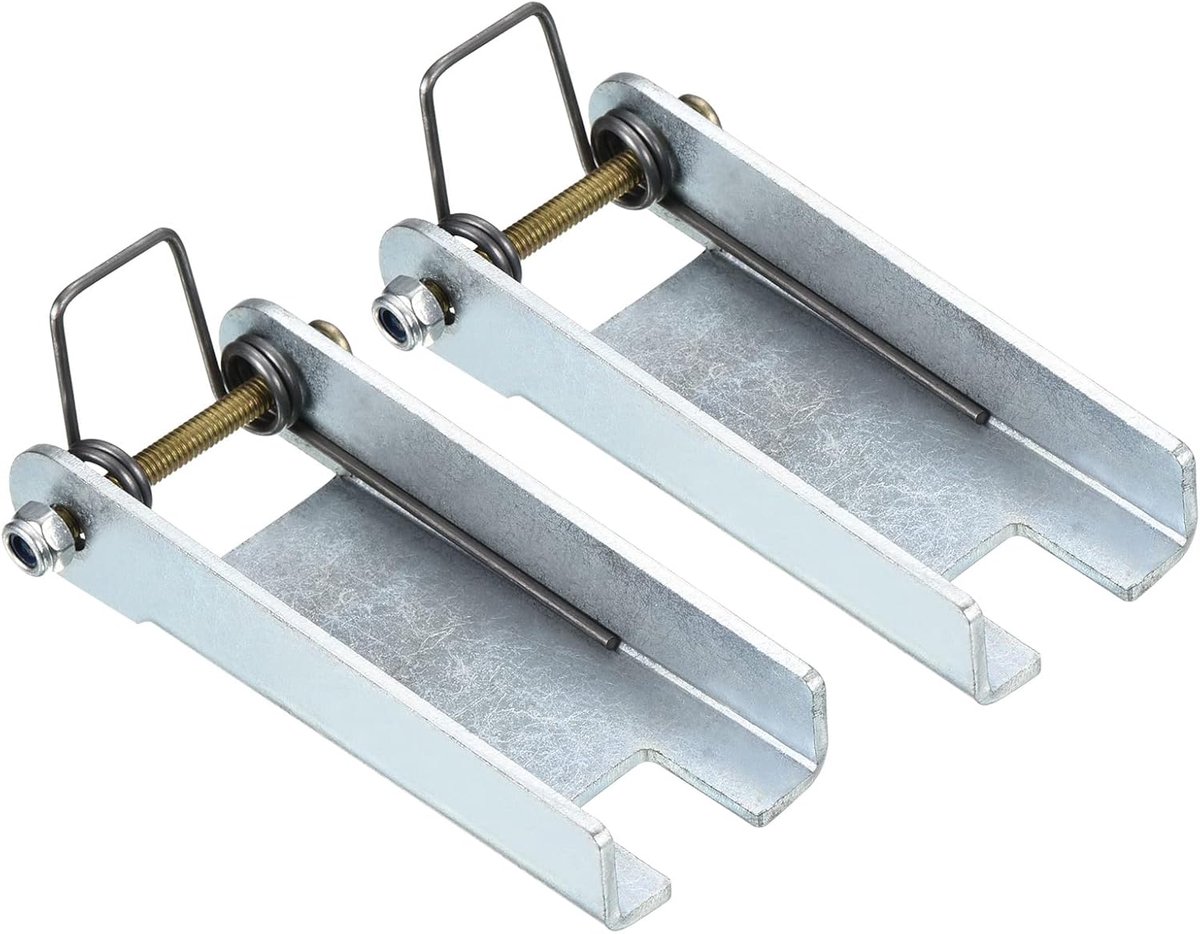84 mm veiligheidshaak, 2 stuks, metaal, trekhaak, vervanging voor vork, trekhaak, zilverkleurig