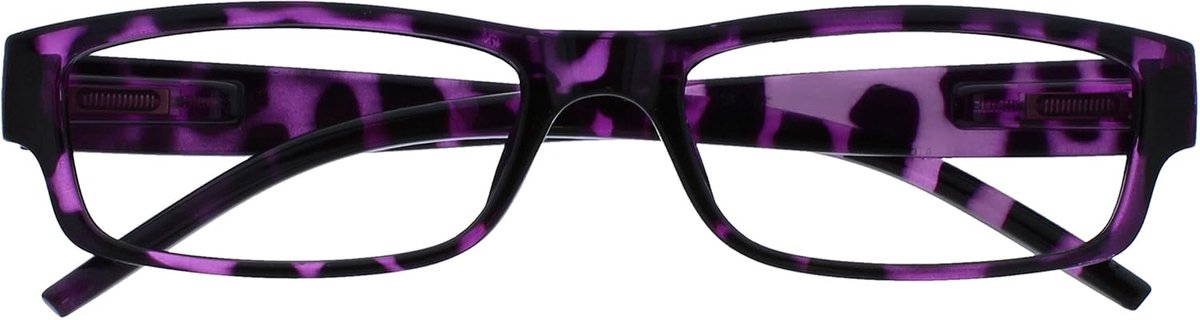 Unisex Ace Reading Bril, Paarse schildpad, +2,50 Dioptrien