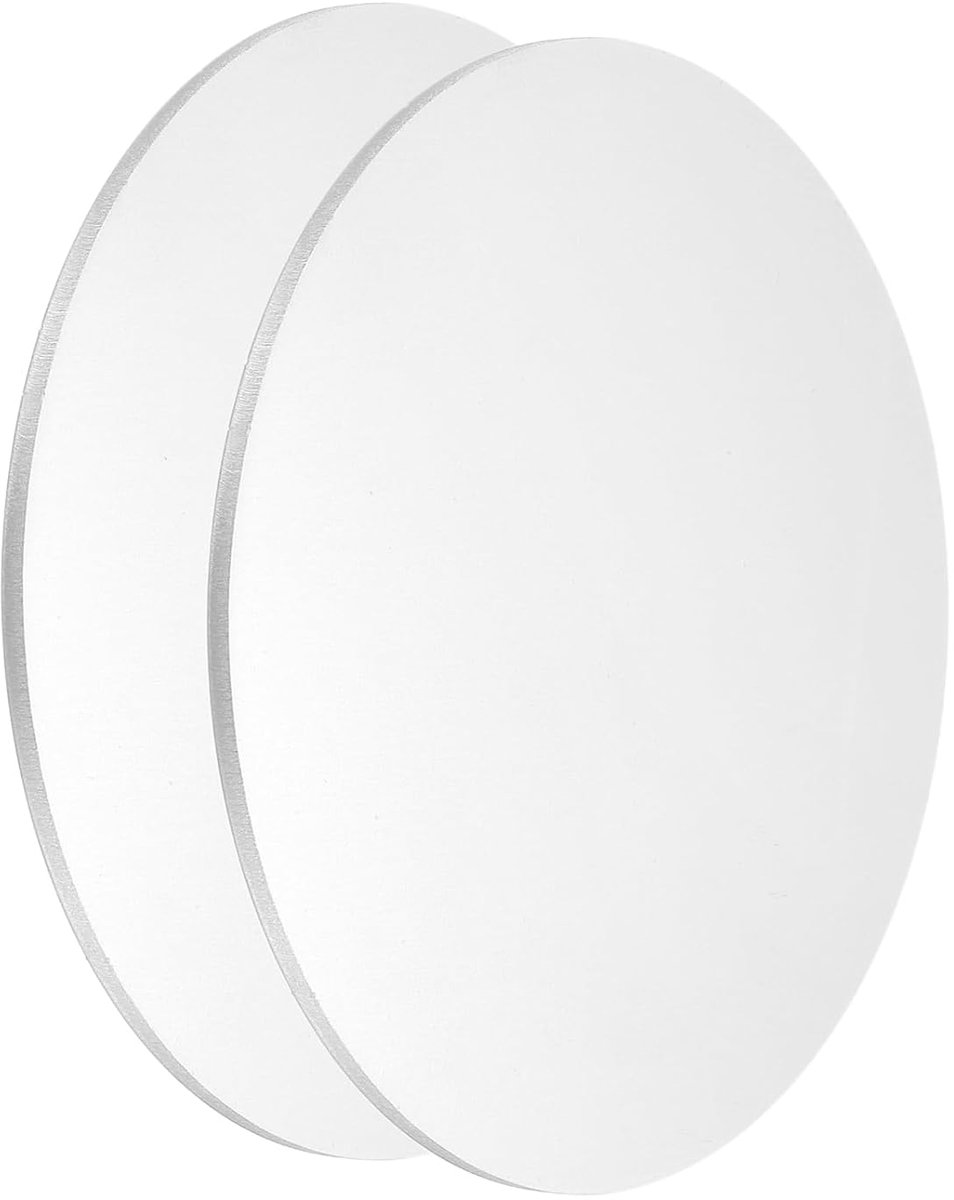 2 stuks aluminium plaat, 100 mm x 3 mm, ronde aluminiumplaat 5052 aluminium schijven, hanger, ronde ponsschijven voor lasersnijden, metaalstansen, sieraden maken, doe-het-zelf