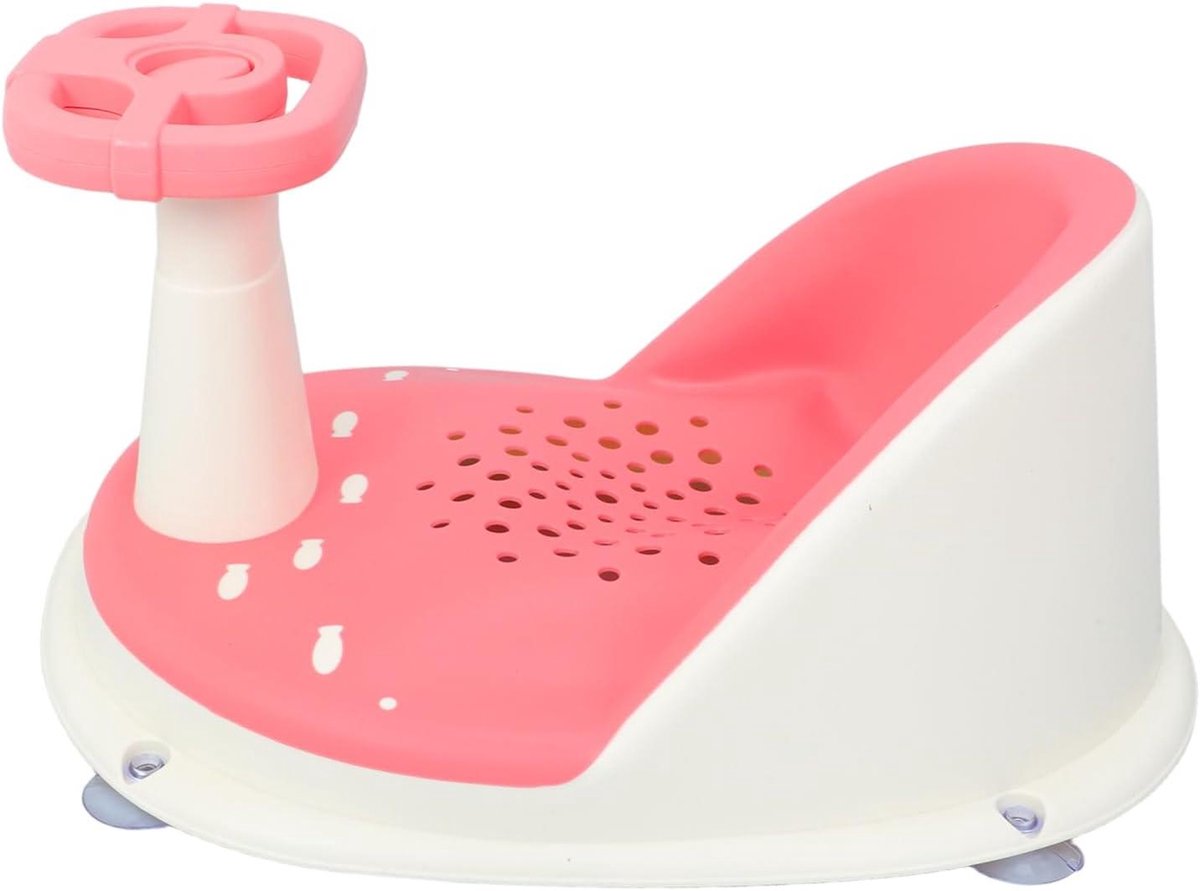 Badsteun Baby - Babybadzitje Peuterstoel - Veilig Baden - Opvouwbaar Ontwerp - 37 x 27 x 16 cm - Roze