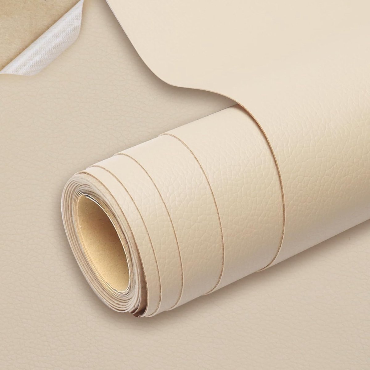 Patch, zelfklevend, 100 x 300 cm, lederen reparatiepatch, PU-lederen reparatietape voor banken, handtassen, jassen, autostoelen, meubels (beige)