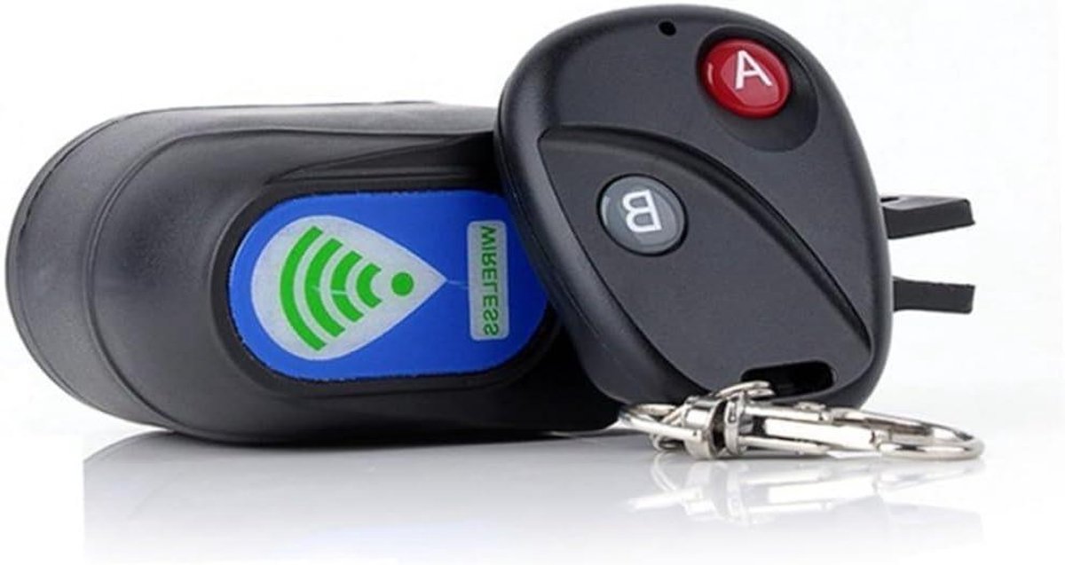 Fiets Alarm Slot - Fietsslot met Afstandsbediening - Fietsbeveiliging - Draadloos Vibratiealarm - 12 cm - Zwart