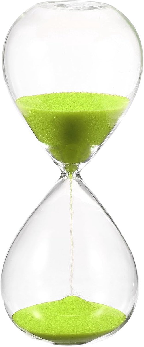 10 minuten zandtimer, zandhorloge, uurglas, zandloper, timer, klok voor woonkamer, thuiskantoor, restaurant, decoratie, groen