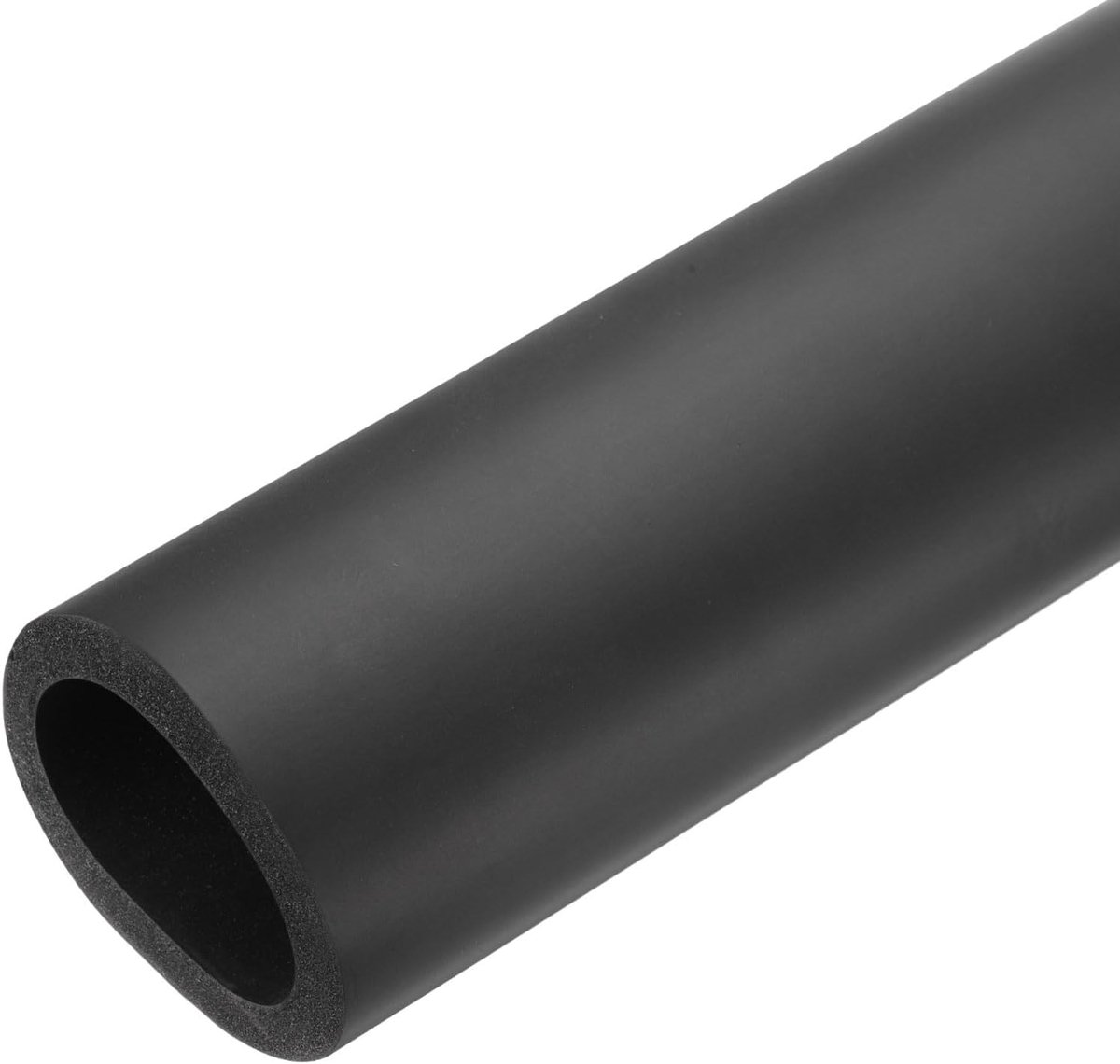 Buisisolatieschuimbuis, 43 mm binnendiameter x 61 mm, buitendiameter 0,85 m, schuimbuis, warmte-isolerende buis voor AC-eenheid, waterbuis, vorstbescherming, 2-3/8" x 1-11/16"/zwart