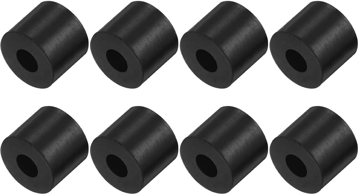 Spacers, 8 stuks, 10 x 22 x 25 mm, anti-vibratie-isolatiepads, voor thuis, auto's, bootaccessoires, neopreen, zwart