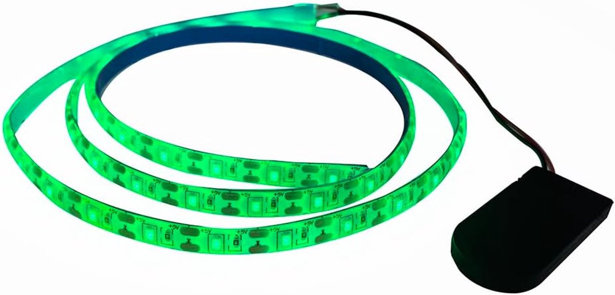 Knop batterij aangedreven 1M groene LED strip 3528 60LEDs Flexibele LED Band TV BackLight Kabinet Nachtlampje IP65 Waterdicht Bandtouw Woondecoratie
