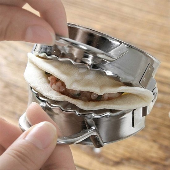 uitsteekvormen van hoogwaardig roestvrij staal, set van 3 knoedelfabrikanten, pierogie, raviolivormen, tortellini-vorm, ravioli-stempel, raviolisnijder, gebakgereedschap, dumplingmaker — afbeelding 4