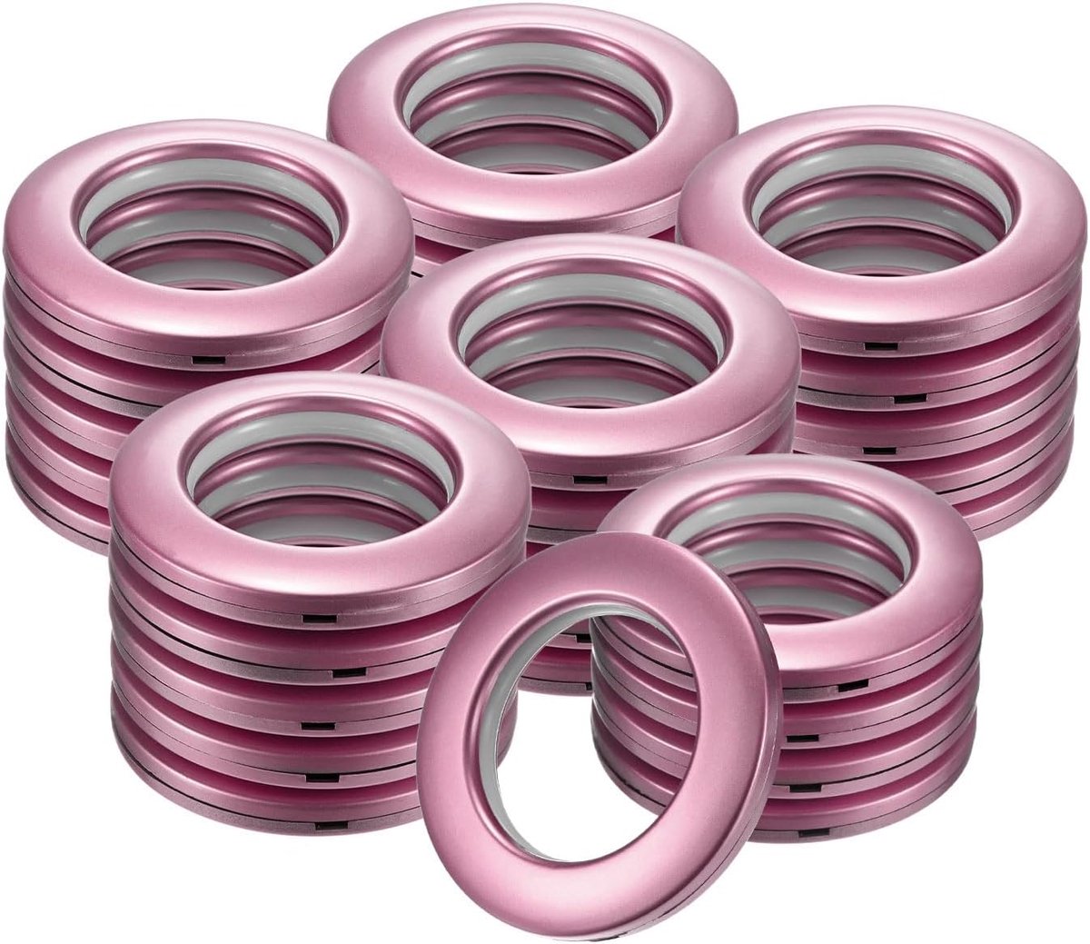25-Pack gordijnogen, 1-9/16" binnendiameter plastic gordijnringen clip oogringen nanoschaal geluidsarme Romeinse ring voor ramen/stof, huisgordijnen gordijnogen [mat paars]