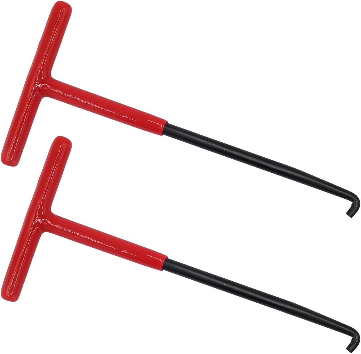 2 stuks uitlaat veerhaken, T-haak, veertrekker, motorfiets veertrekker, metalen trampoline, veertrekker voor motorfiets, bromfiets (16 x 8,2 cm)
