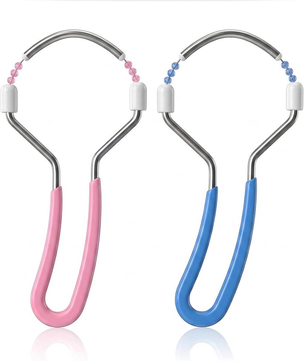 Set van 2 gezichtshaarverwijderaars voor vrouwen, gezichtshaarverwijderaar voor vrouwen, damesbaardverwijderaar, gezichtshaarverwijderaar voor dames, gezichtshaarverwijderaar van roestvrij staal