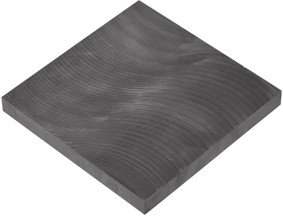 Grafietplaat 100mmx100mmx10mm grafiet ruwe blok voor experimentele elektrode elektrolyse galvaniseren zwart
