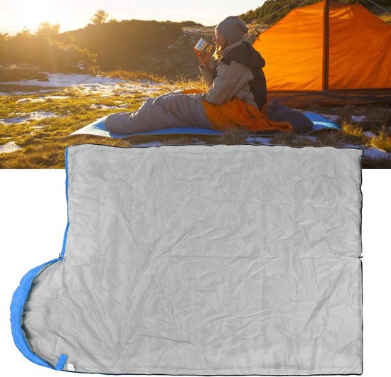 Dilwe Volwassen Outdoor Envelop Slaapzak, Katoen Winter Koud Weer Hood Compressie Zak Slaapzak voor Camping Wandelen Backpacken — afbeelding 4
