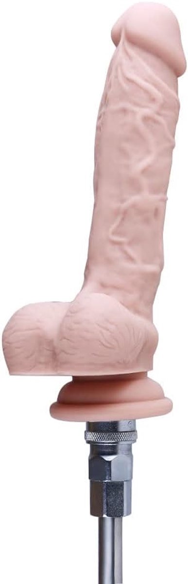 Dildo 21cm lang - Siliconen - Voor vaginale penetratie - Compatibel met Auxfun Sexmachines - SnelShoppen