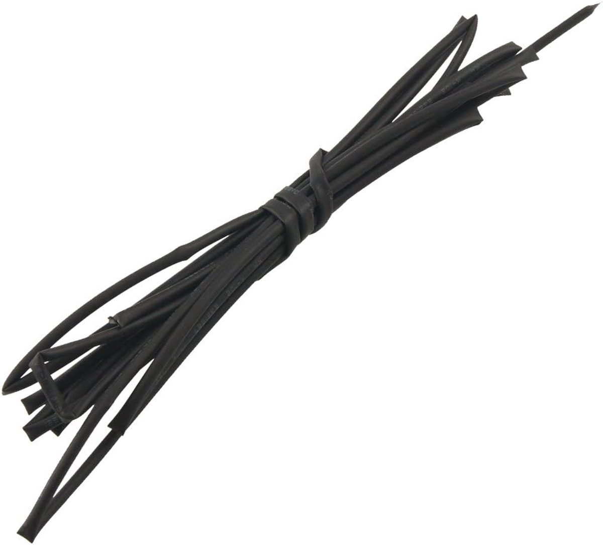 1.5mm Dia 2 Meter Zwarte Polyolefin Hitte Krimpende Krimpbare Buizenstelsel Buizen