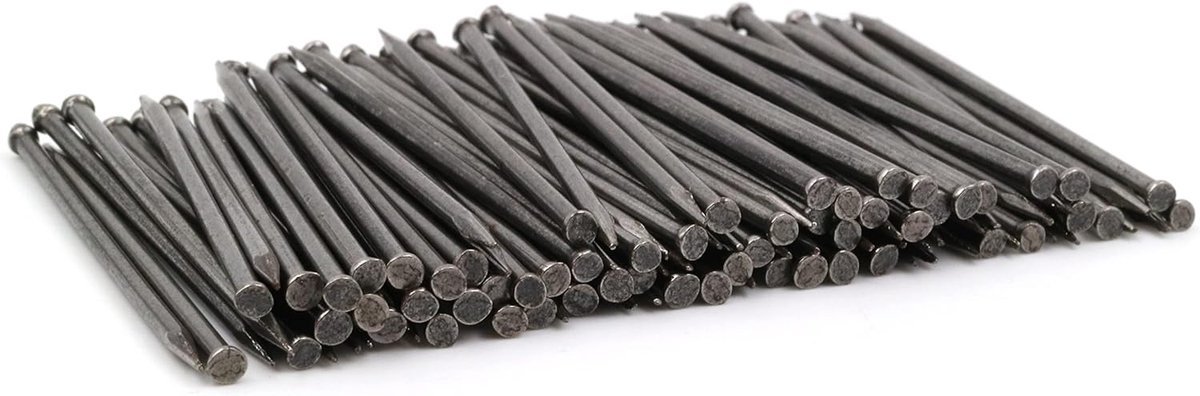 100x stalen pennen stalen nagels plintstiften nagel 1,5 x 25 mm platte kop platte kop BLANK