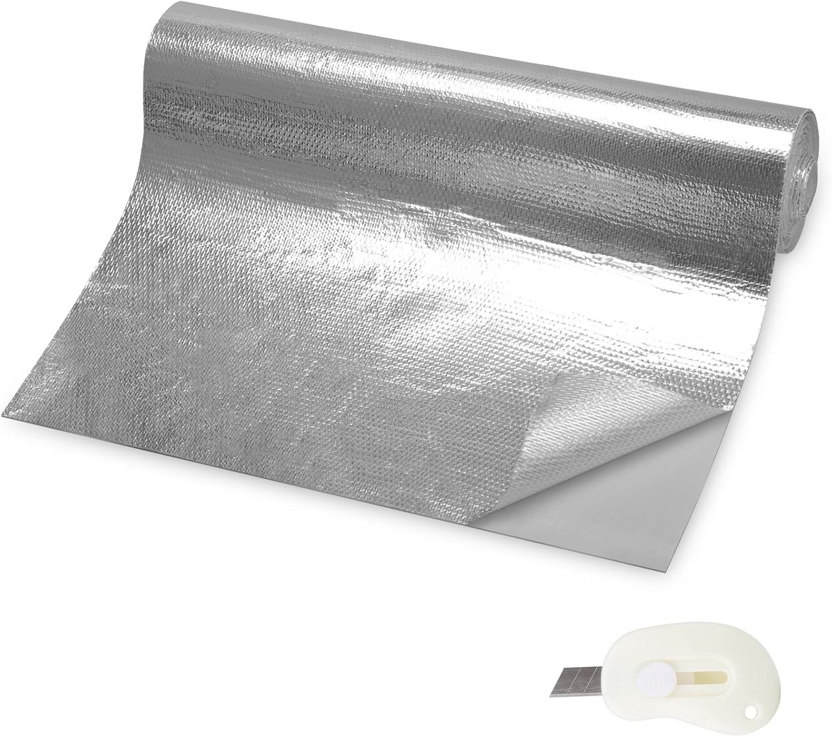 Hittebeschermingsmat - Thermische barrière - Motorruimte isoleren - Zelfklevende achterkant - 30 x 500 cm - Aluminium