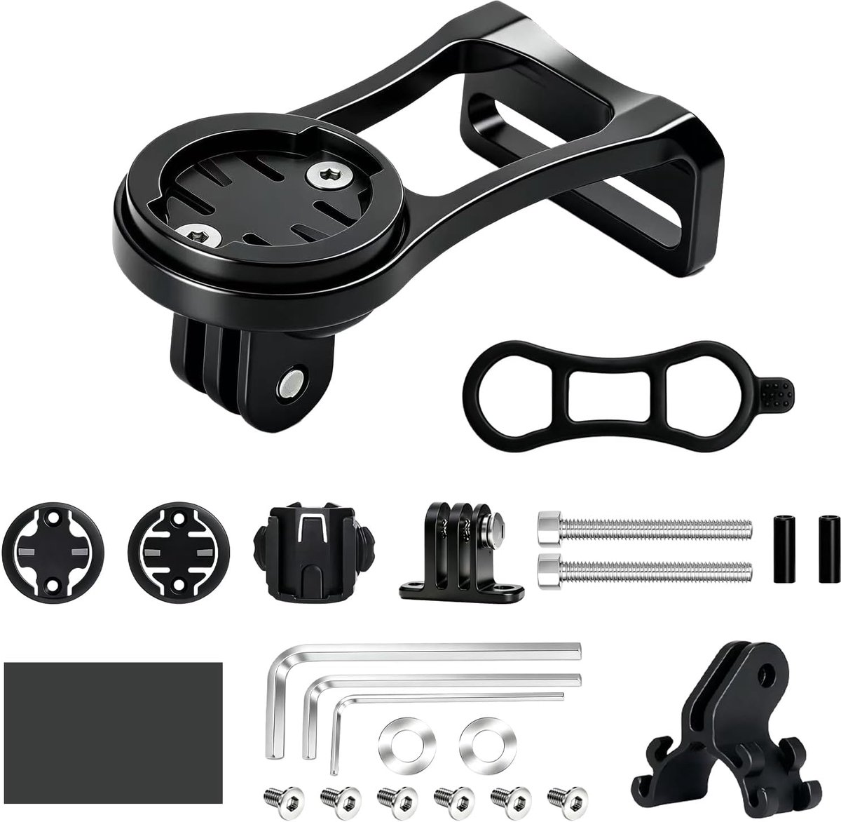 Fietshouder aluminiumlegering - 3-in-1 compatibel - voor fietscomputer, actiecamera en verlichting - SnelShoppen