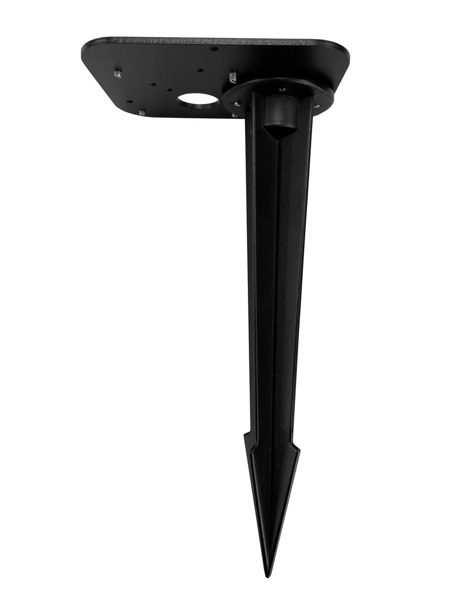 Grondpin universeel, 2-delig, aluminium, zwart, 260 mm — voor Tuva, Tower, Tulga, Contour, Tara en Milou uit de Deco-collectie.