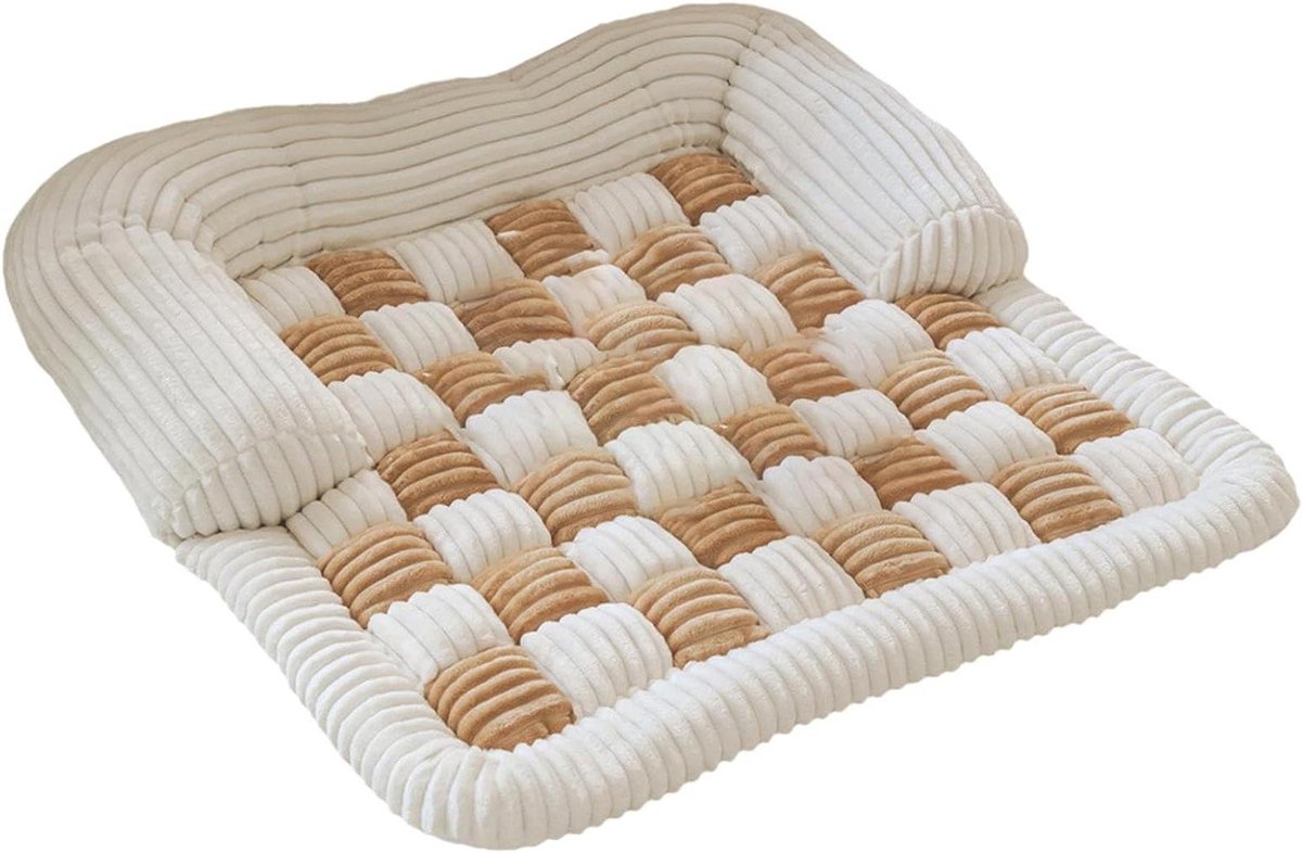 Huisdier Bed - Kalmerende Grot - Comfortabel Ontspannen - Machinewasbare Hoes - 55 x 48 x 48 cm - Donkere Koffie