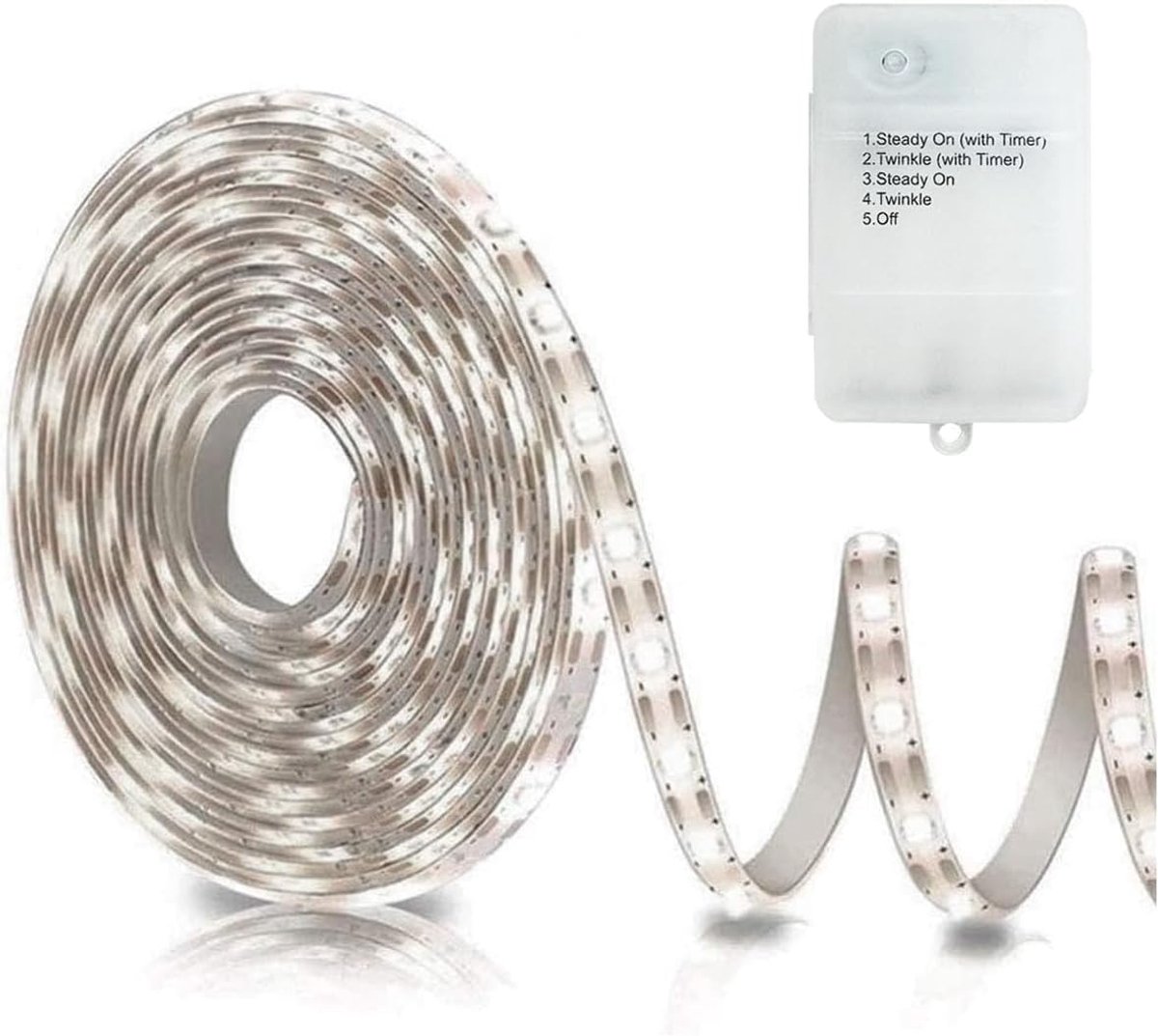 LED Strip - Verlichting Strip Decoratieve Verlichting - Sfeerverlichting Creëren - Waterdicht met Timer - 3 meter - Wit