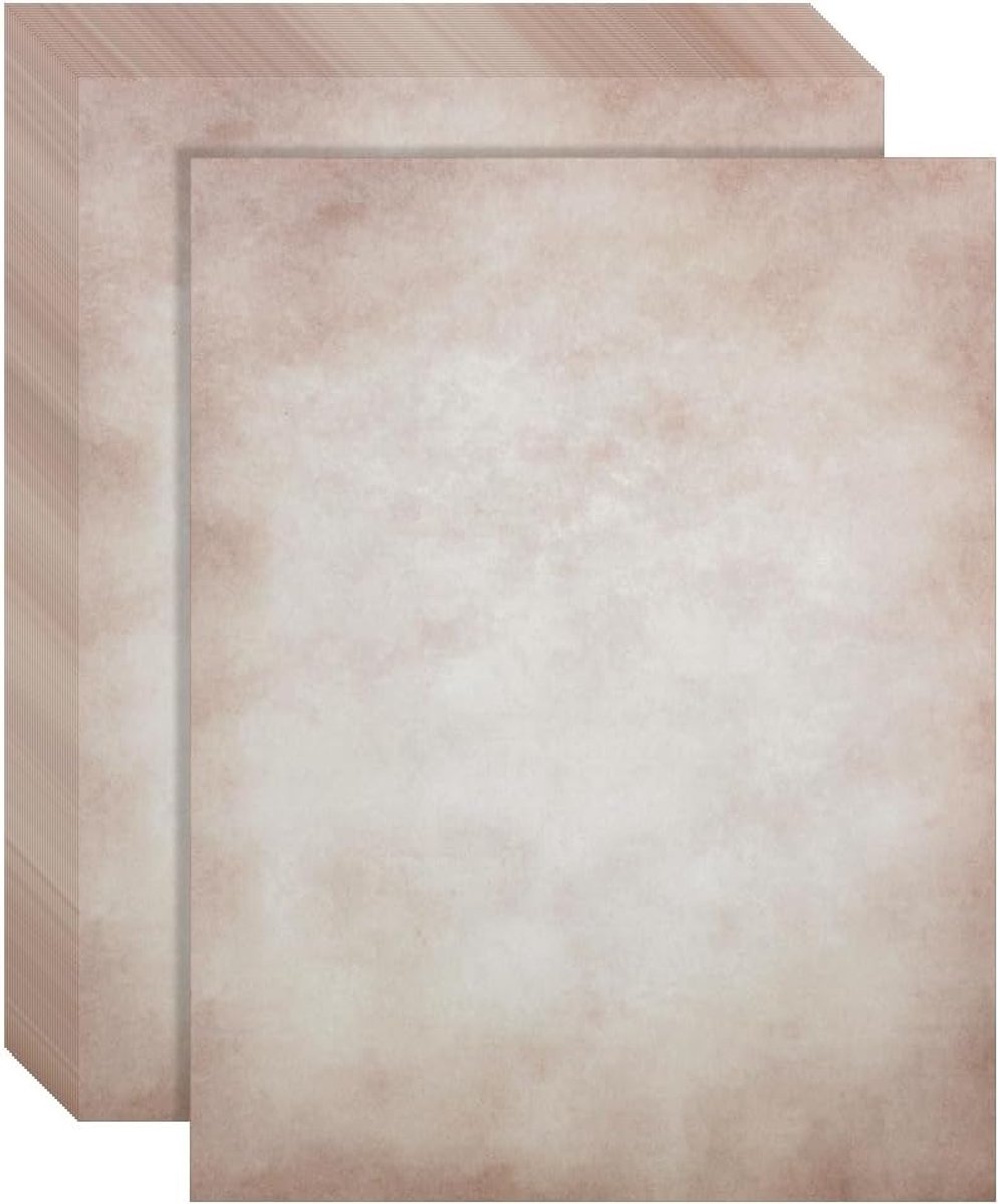 Vintage schrijfpapier A4 - Middeleeuwse kraftpapier - Dubbelzijdig bedrukt - Perfect voor uitnodigingen - ShopVlot