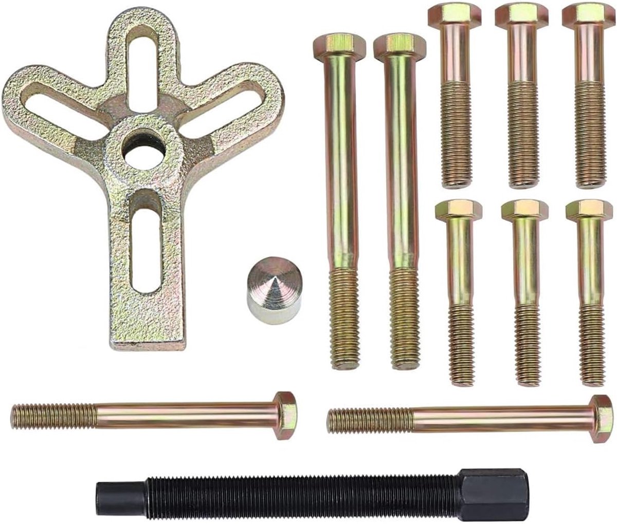 Harmonic balancer puller set 13-delig - professioneel gereedschap - voor motoronderhoud - eenvoudig demonteren - ShopVlot