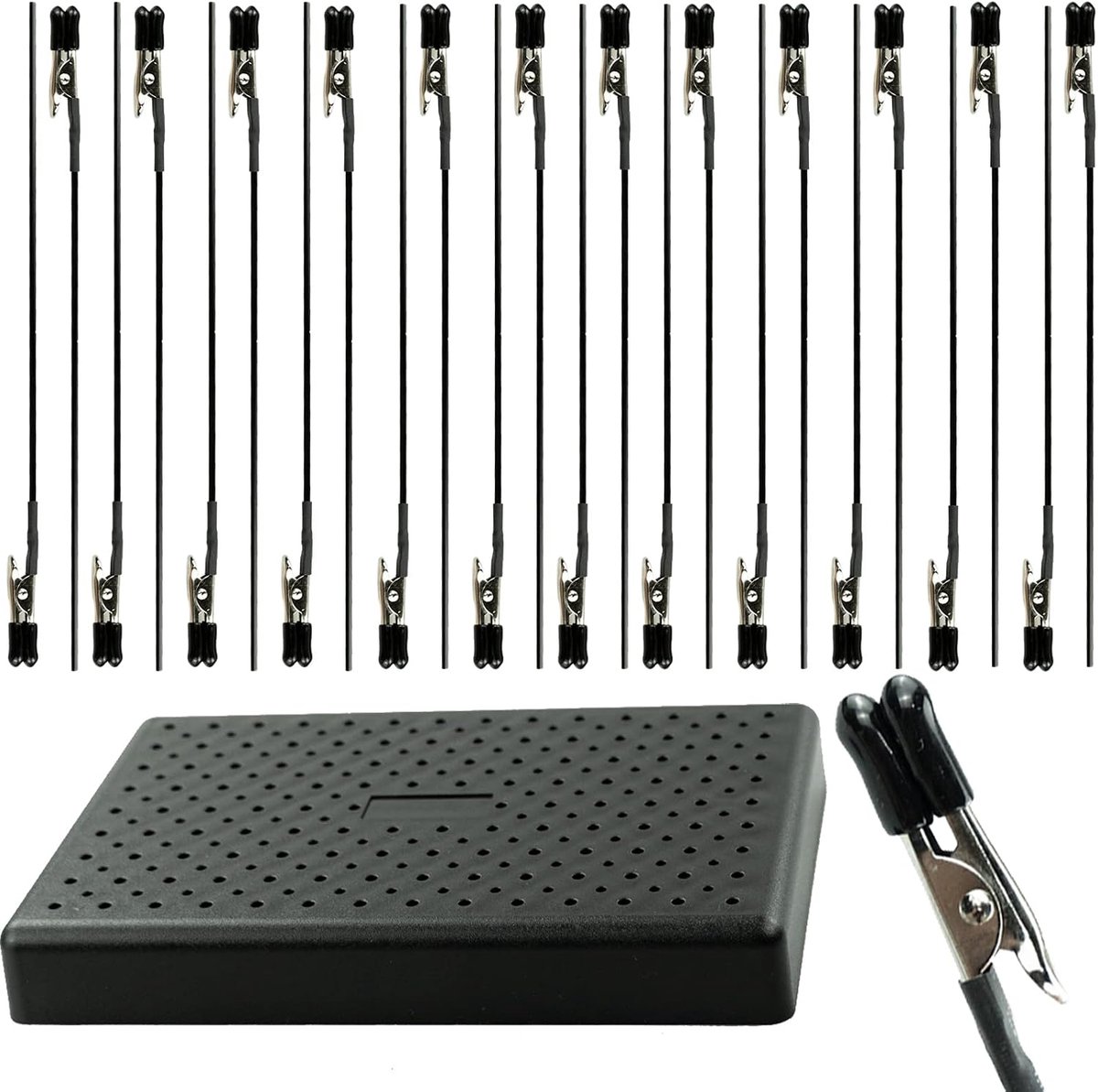 Verfhouder basis met 20 metalen clips - stevige constructie - ideaal voor knutselen - ShopVlot