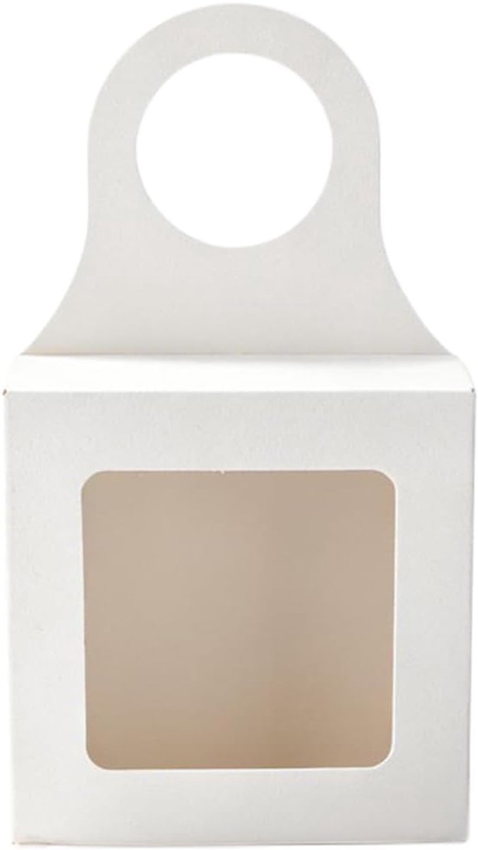 Wijnflessendozen 20 stuks - Kraftpapier - Met venster - Perfect voor geschenken - ShopVlot
