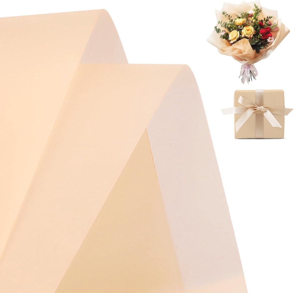 Bloem inpakpapier 20 vellen - matte 57x55 cm - dubbelzijdig waterdicht - perfect voor bruiloften en verjaardagen - ShopVlot