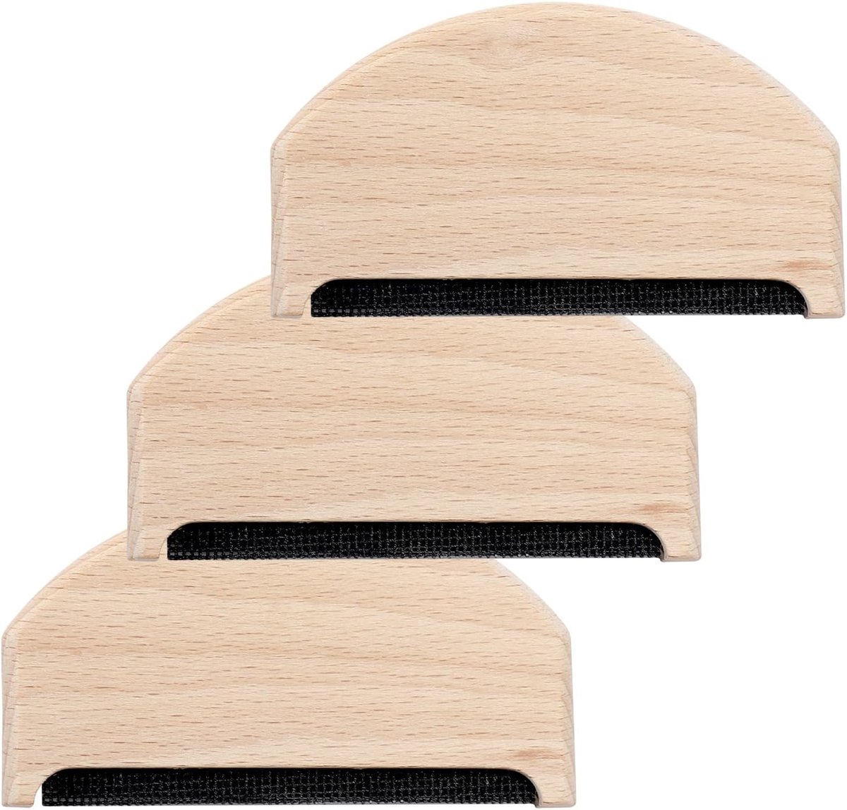 Wolkam - 3 stuks - Houten handvat - Effectieve pluisverwijdering - ShopVlot